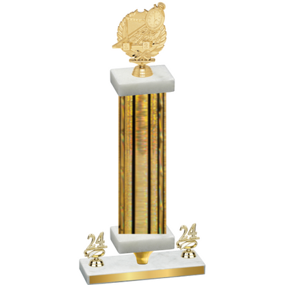 Premium Single Gold Glacier Year Swimming Trophy