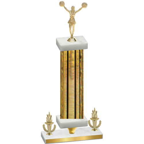 Premium Single Gold Glacier Victory Cheerleading Trophy