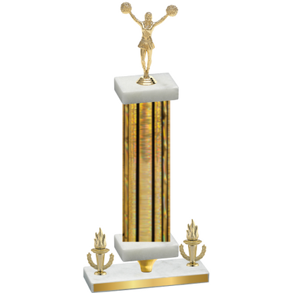 Premium Single Gold Glacier Victory Cheerleading Trophy