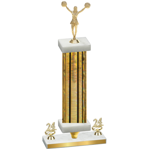 Premium Single Gold Glacier Year Cheerleading Trophy