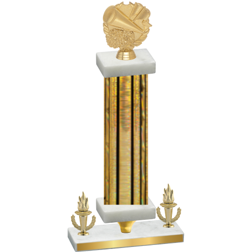 Premium Single Gold Glacier Victory Cheerleading Trophy