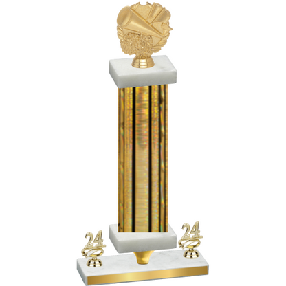 Premium Single Gold Glacier Year Cheerleading Trophy