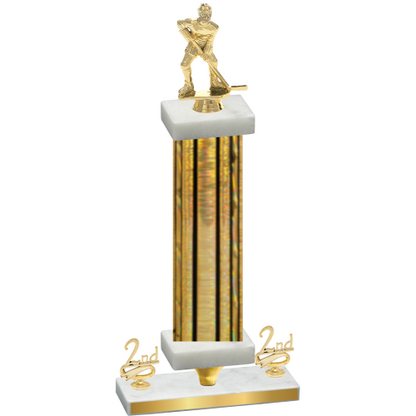 Premium Single Gold Glacier Second Place Hockey Trophy