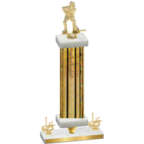 Premium Single Gold Glacier First Place Hockey Trophy