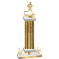 Premium Single Gold Glacier Second Place Lacrosse Trophy