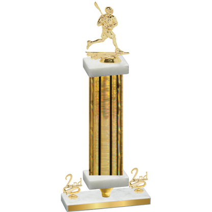 Premium Single Gold Glacier Second Place Lacrosse Trophy