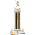 Premium Single Gold Glacier First Place Lacrosse Trophy
