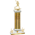 Premium Single Gold Glacier Second Place Lacrosse Trophy