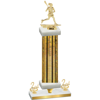 Premium Single Gold Glacier Second Place Lacrosse Trophy