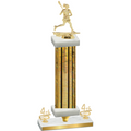 Premium Single Gold Glacier Fourth Place Lacrosse Trophy