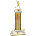 Premium Single Gold Glacier Year Lacrosse Trophy