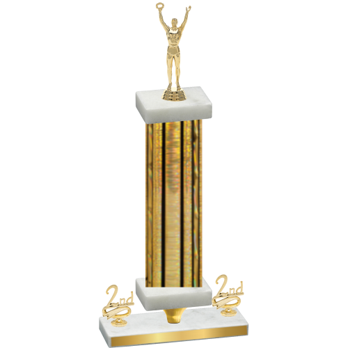 Premium Single Gold Glacier Second Place Victory Trophy