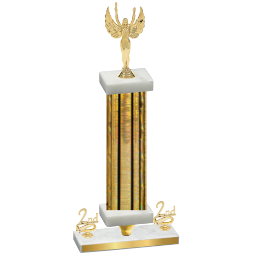 Premium Single Gold Glacier Second Place Victory Trophy