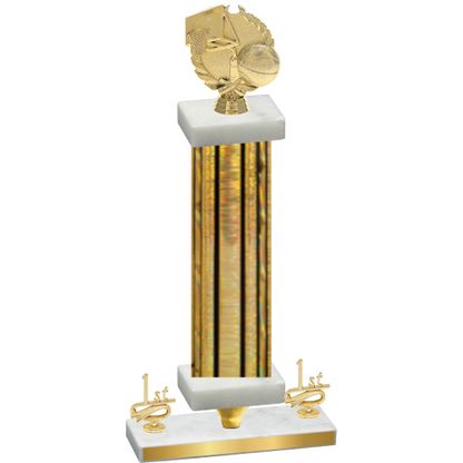 Premium Single Gold Glacier First Place Basketball Trophy