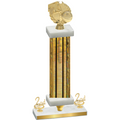 Premium Single Gold Glacier Second Place Basketball Trophy