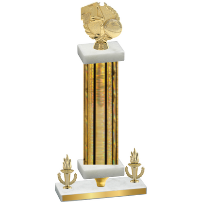 Premium Single Gold Glacier Victory Basketball Trophy
