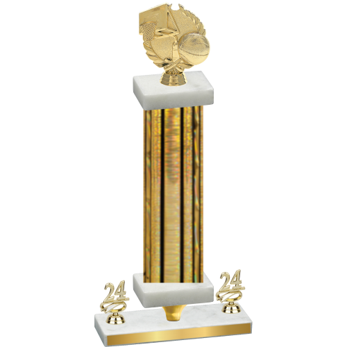 Premium Single Gold Glacier Year Basketball Trophy