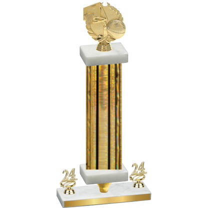 Premium Single Gold Glacier Year Basketball Trophy