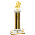 Premium Single Gold Glacier Fourth Place Pickleball Trophy