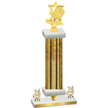 Premium Single Gold Glacier Year Pickleball Trophy