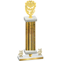 Premium Single Gold Glacier Year Pickleball Trophy