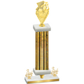 Premium Single Gold Glacier Third Place Pickleball Trophy