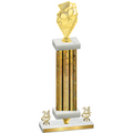 Premium Single Gold Glacier Year Pickleball Trophy