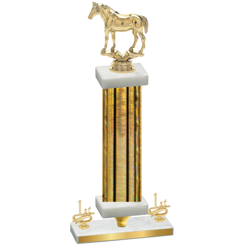 Premium Single Gold Glacier First Place Horses Trophy
