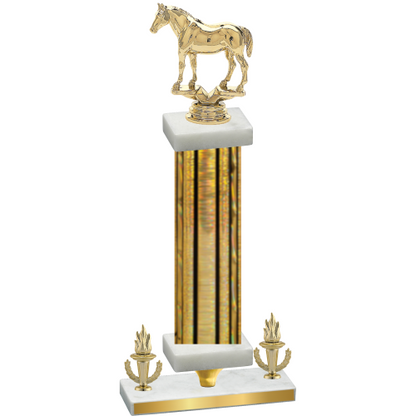 Premium Single Gold Glacier Victory Horses Trophy