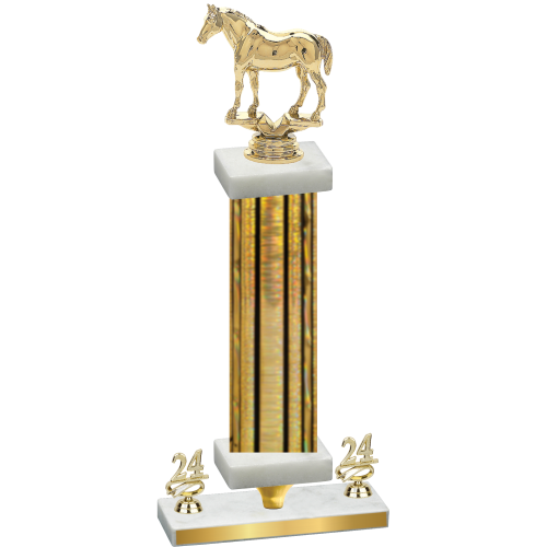Premium Single Gold Glacier Year Horses Trophy