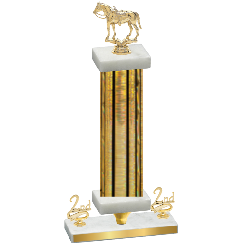 Premium Single Gold Glacier Second Place Horses Trophy