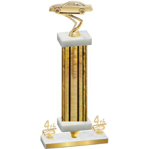 Premium Single Gold Glacier Fourth Place Cars Trophy