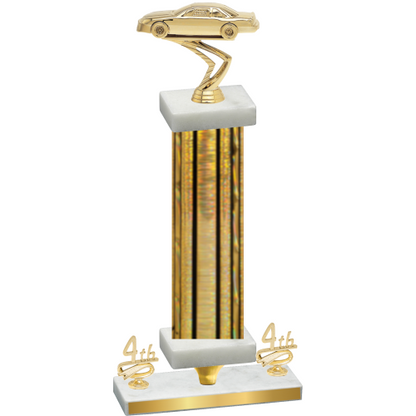 Premium Single Gold Glacier Fourth Place Cars Trophy
