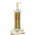 Premium Single Gold Glacier Second Place Archery Trophy