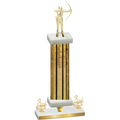 Premium Single Gold Glacier Third Place Archery Trophy
