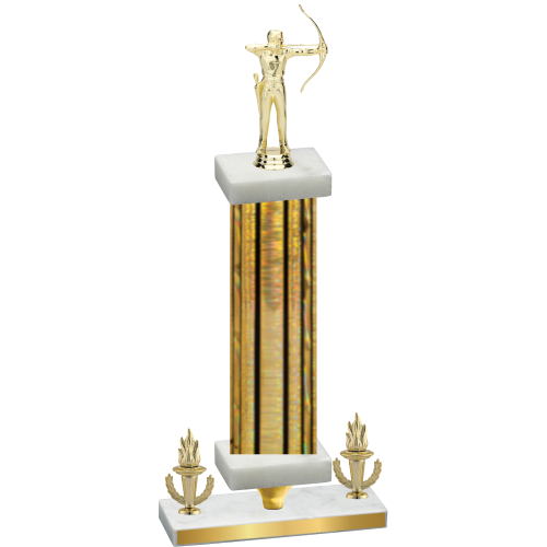 Premium Single Gold Glacier Victory Archery Trophy
