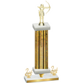 Premium Single Gold Glacier Second Place Archery Trophy