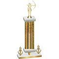 Premium Single Gold Glacier Victory Archery Trophy