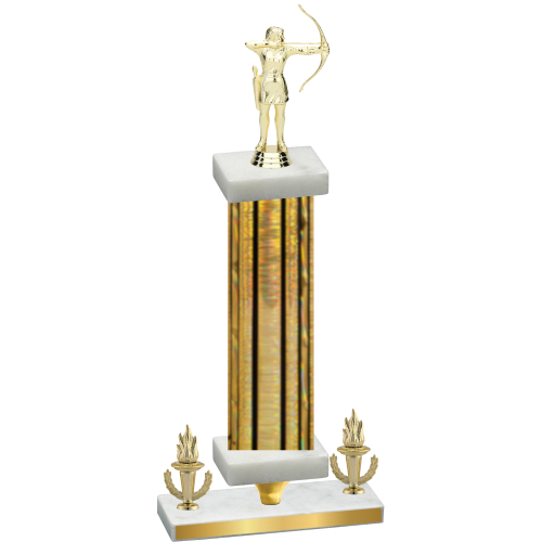 Premium Single Gold Glacier Victory Archery Trophy