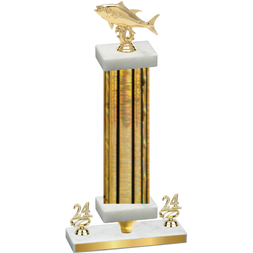 Premium Single Gold Glacier Year Fishing Trophy