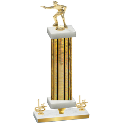 Premium Single Gold Glacier First Place Shooter Trophy