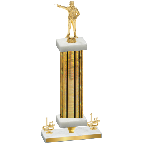 Premium Single Gold Glacier First Place Shooter Trophy