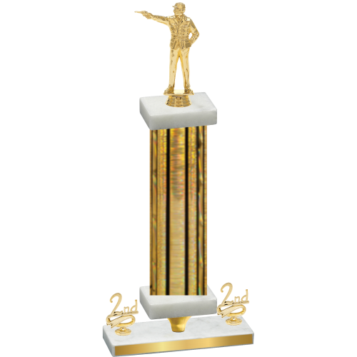 Premium Single Gold Glacier Second Place Shooter Trophy