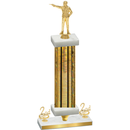 Premium Single Gold Glacier Second Place Shooter Trophy