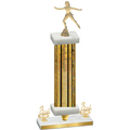 Premium Single Gold Glacier Third Place Skater Trophy