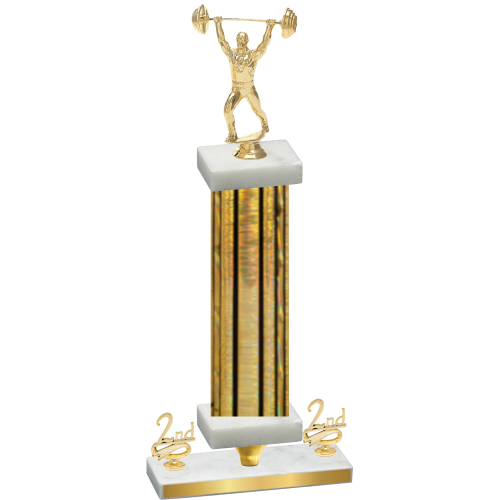 Premium Single Gold Glacier Second Place Weights Trophy