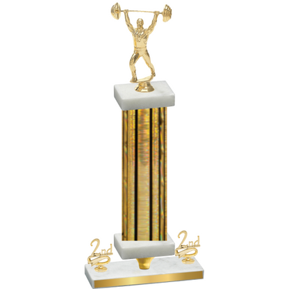 Premium Single Gold Glacier Second Place Weights Trophy