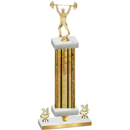 Premium Single Gold Glacier Year Weights Trophy