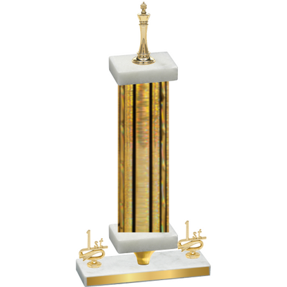 Premium Single Gold Glacier First Place Chess Trophy