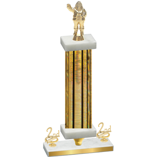 Premium Single Gold Glacier Second Place Holiday Trophy